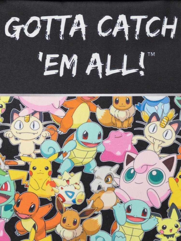 Vanilla Underground Black Unisex Kids Pokemon Zip Lunch Bag - Image 6 of 6