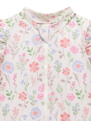 Purebaby Pink Floral Long Sleeve Swim Rashie - Image 3 of 5