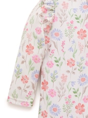 Purebaby Pink Floral Long Sleeve Swim Rashie - Image 4 of 5