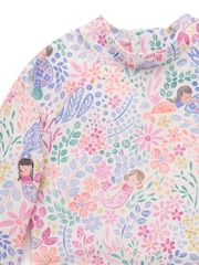 Purebaby Pink Mermaid Print Long Sleeve Rashie Set - Image 3 of 5