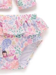 Purebaby Pink Mermaid Print Long Sleeve Rashie Set - Image 5 of 5