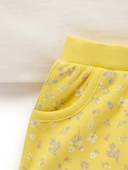 Purebaby Yellow Sunshine 100% Cotton T-Shirt and Shorts Set - Image 5 of 5