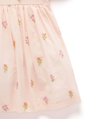 Purebaby Pink Floral Print Embroidered Dress and - Image 4 of 4