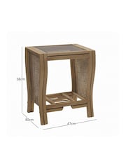 Desser Light Oak Paris Rattan Side Table - Image 2 of 2