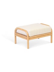 Desser 6 Piece Light Oak Aspen Rattan Conservatory Sofa Set Cushions - Image 5 of 5