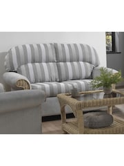Desser Natural Samford Tradtional Back Rattan Stripe 2 Seater Sofa - Image 1 of 2