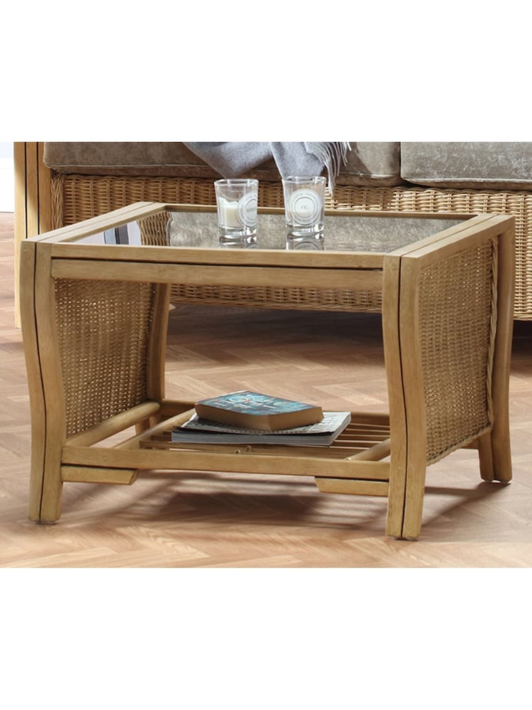 Desser Light Oak Paris Rattan Coffee Table - Image 1 of 2