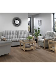 Desser 5 Piece Natural Samford Traditional Back Stripe Rattan Sofa Set - Image 1 of 5