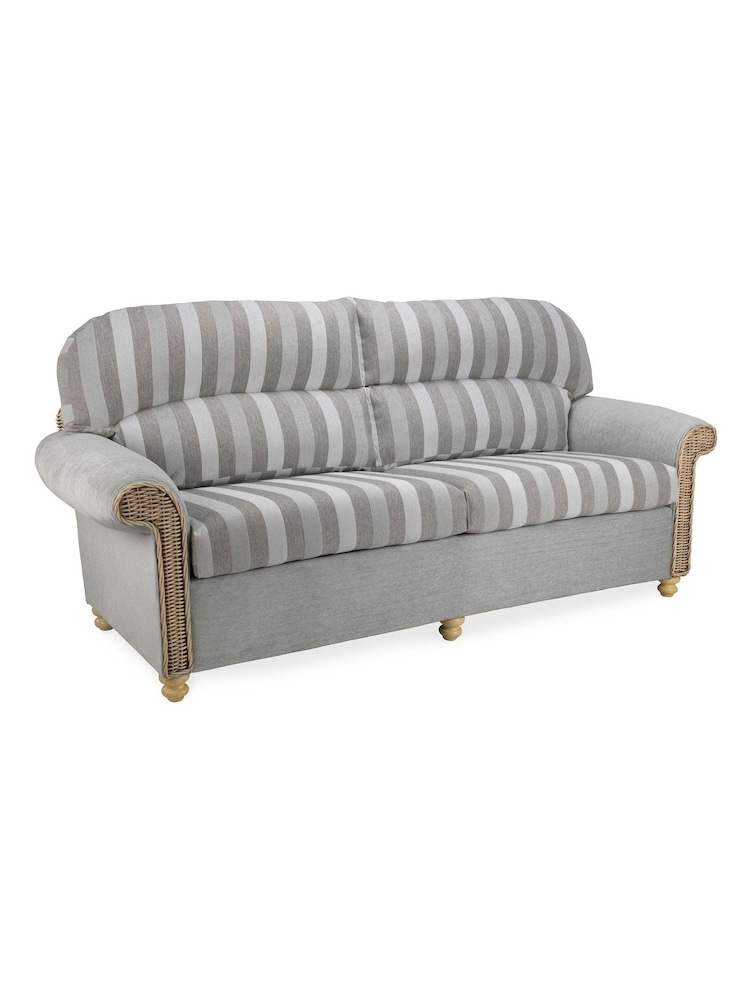 Desser 5 Piece Natural Samford Traditional Back Stripe Rattan Sofa Set - Image 2 of 5