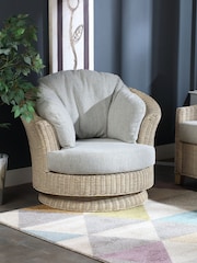 Desser Natural Dijon Rattan Lyon Swivel Chair - Image 1 of 2