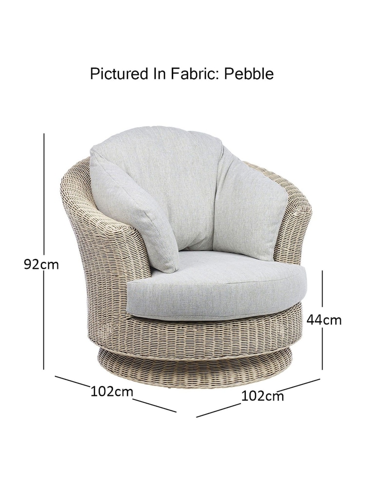 Desser Natural Dijon Rattan Lyon Swivel Chair - Image 2 of 2