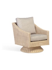 Desser Natural Corsica Dijon Swivel Fabric Chair - Image 2 of 2