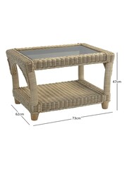 Desser 5 Piece Natural Samford Traditional Back Rattan Sofa Set - Image 4 of 5