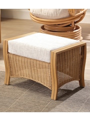Desser Light Oak Paris Rattan Footstool - Image 1 of 1