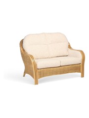 Desser 4 Piece Light Oak Centurion Rattan Fabric Sofa Set - Image 2 of 4
