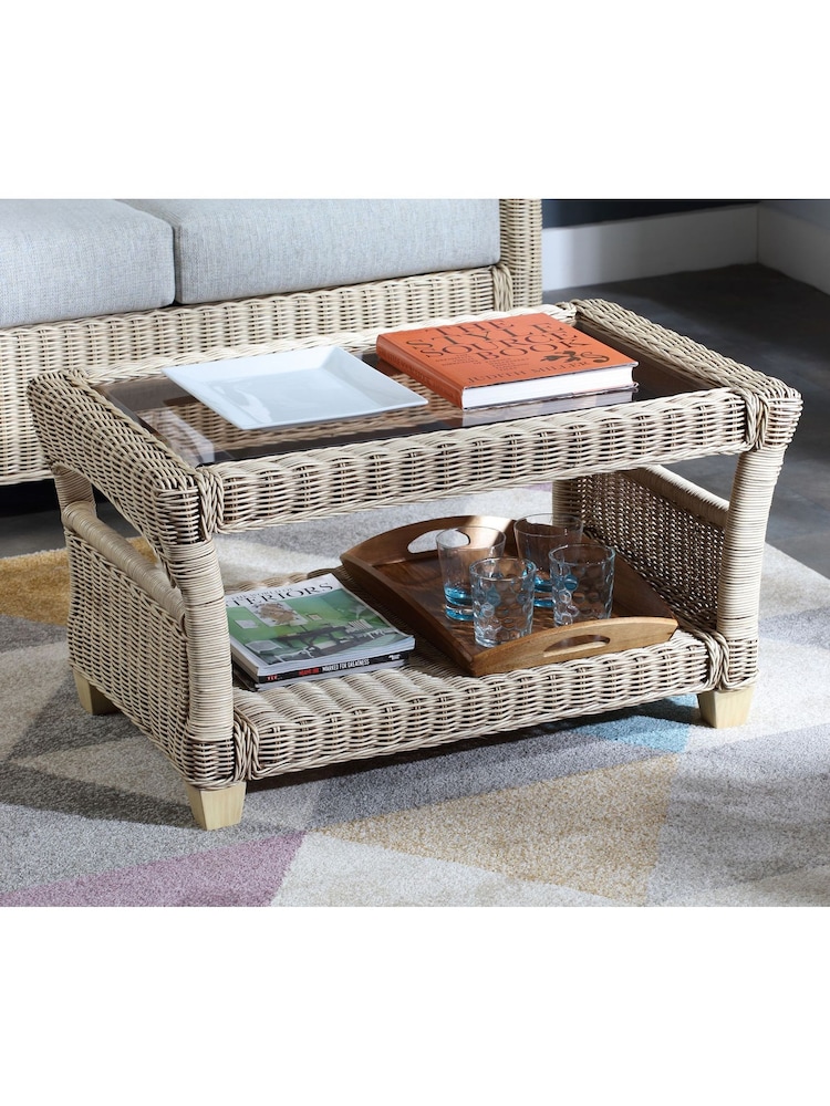 Desser Natural Dijon Rattan Coffee Table - Image 1 of 2