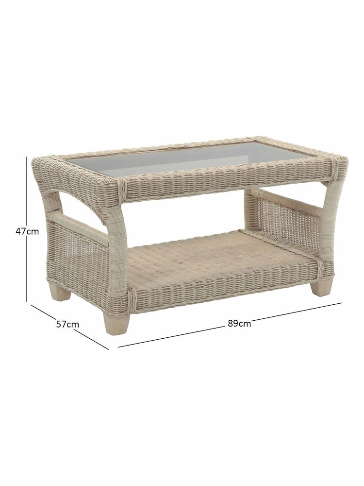 Desser Natural Dijon Rattan Coffee Table - Image 2 of 2