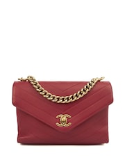 CHANEL Red Chevron Flap Bag  Shoulder Bag - Image 1 of 1
