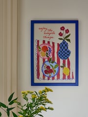 Red Enjoy The Simple Things Still Life Wall Art - Image 1 of 5