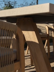 Maze Light Brown Martinique Garden 8 Seater Rectangular Dining Set - Image 5 of 6