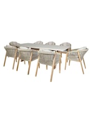 Maze Light Brown Martinique Garden 8 Seater Rectangular Dining Set - Image 6 of 6