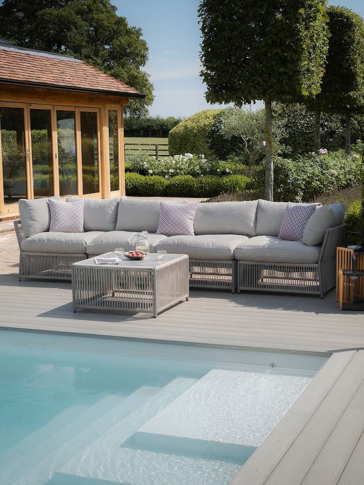 Maze Cool Linen Maldives Garden Small Corner Sofa Set - Image 2 of 16