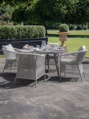 Maze Cool Linen Maldives Garden 4 Seater Round Dining Set - Image 1 of 9