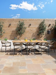 Maze Sandstone Bali Garden 8 Seater Oval Dining Set - Image 1 of 6