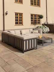 Maze Oatmeal Ibiza Garden Medium Corner Sofa Set With Square Co - Image 3 of 6