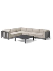 Maze Oatmeal Ibiza Garden Medium Corner Sofa Set With Square Co - Image 6 of 6