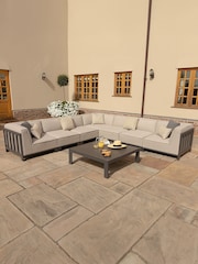 Maze Oatmeal Ibiza Garden Large Corner Sofa Set With Square Coffee Table - Image 2 of 6
