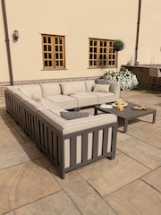 Maze Oatmeal Ibiza Garden Large Corner Sofa Set With Square Coffee Table - Image 3 of 6