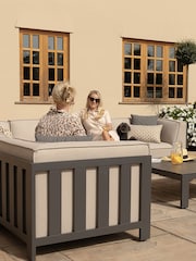 Maze Oatmeal Ibiza Garden Large Corner Sofa Set With Square Coffee Table - Image 5 of 6