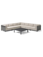 Maze Oatmeal Ibiza Garden Large Corner Sofa Set With Square Coffee Table - Image 6 of 6