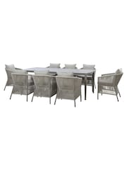 Maze Cool Linen Maldives Garden 8 Seater Rectangular Dining Set - Image 10 of 10