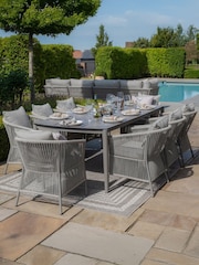 Maze Cool Linen Maldives Garden 8 Seater Rectangular Dining Set - Image 2 of 10