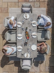 Maze Cool Linen Maldives Garden 8 Seater Rectangular Dining Set - Image 4 of 10
