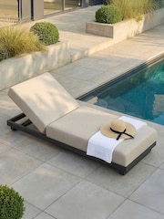 Maze Oatmeal Ibiza Garden Sunlounger - Image 2 of 5
