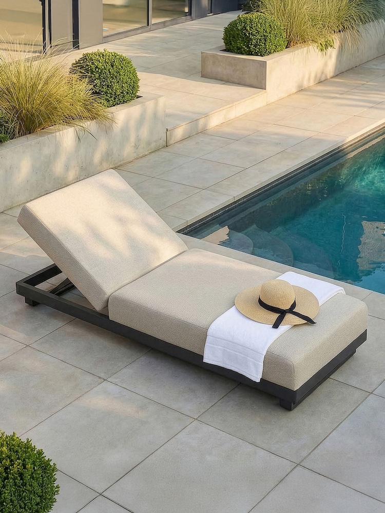 Maze Oatmeal Ibiza Garden Sunlounger - Image 2 of 5