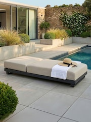 Maze Oatmeal Ibiza Garden Sunlounger - Image 3 of 5