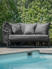 Maze Charcoal Milan Garden Daybed - Image 3 of 11