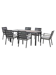 Maze Dove Grey Vancouver Garden 6 Seater Dining Set - Image 10 of 10