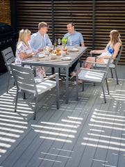Maze Dove Grey Vancouver Garden 6 Seater Dining Set - Image 3 of 10