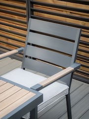 Maze Dove Grey Vancouver Garden 6 Seater Dining Set - Image 7 of 10