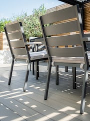 Maze Dove Grey Vancouver Garden 6 Seater Dining Set - Image 8 of 10