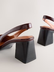 Burgundy Red Forever Comfort® Pointed Toe Slingback Block Heels - Image 12 of 12