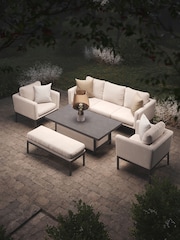 Maze Oatmeal Pulse Garden 3 Seater Sofa Dining Set - Image 5 of 7