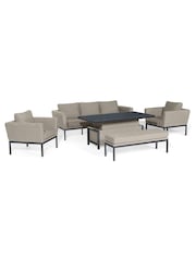 Maze Oatmeal Pulse Garden 3 Seater Sofa Dining Set - Image 6 of 7