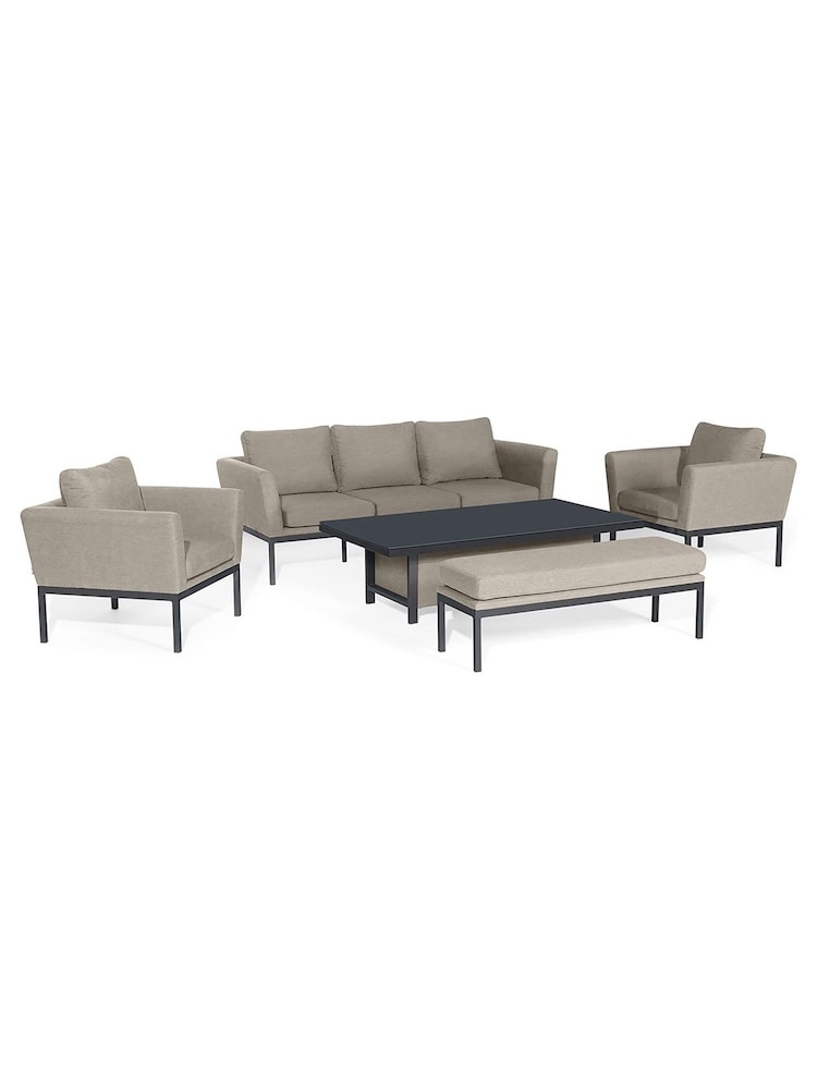 Maze Oatmeal Pulse Garden 3 Seater Sofa Dining Set - Image 7 of 7