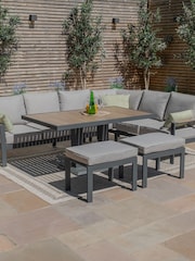 Maze Dove Grey Large Vancouver Garden Corner Dining Set With Armchair - Image 2 of 12